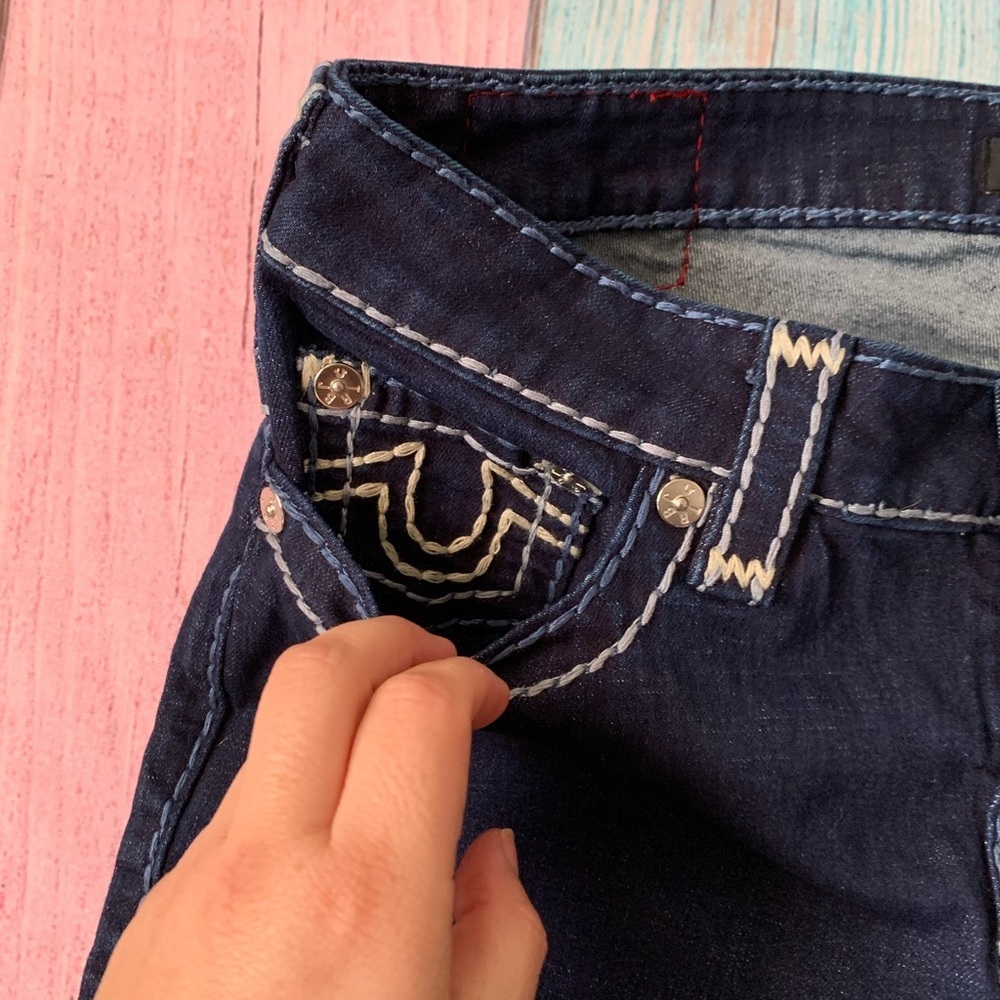 Billie low rise straight true religion Dark Blue Jeans - Picture 5 of 9